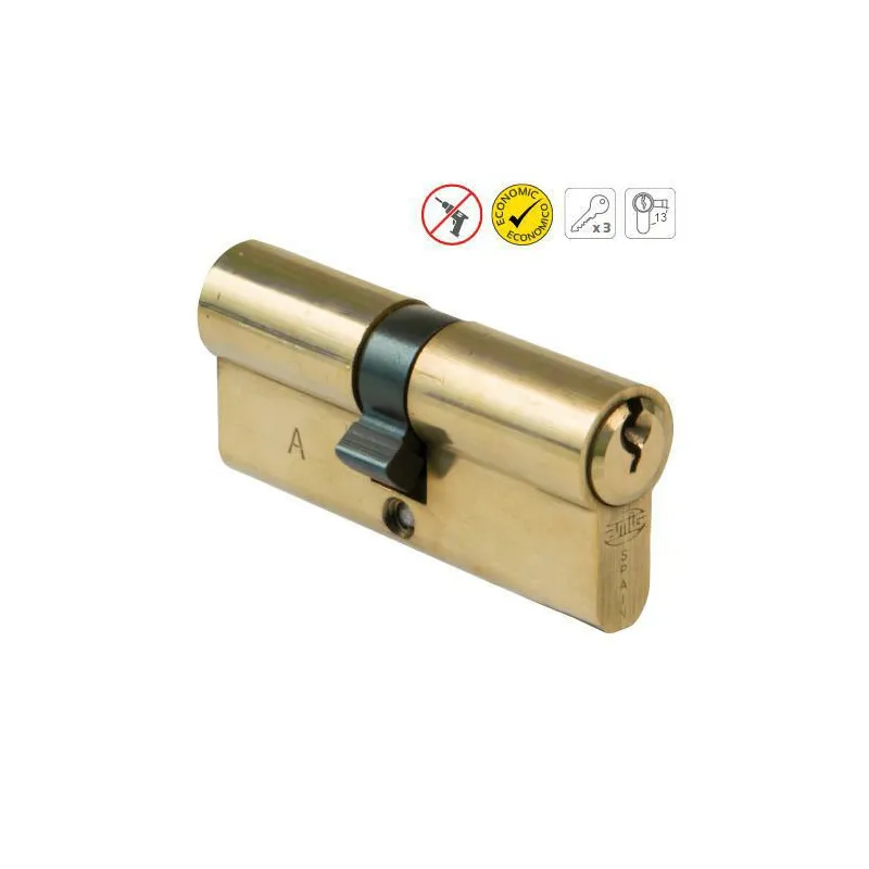 Wkładka drzwiowa 90mm 40/50 mosiężna lakierowana zabierak 13mm mod. 9510