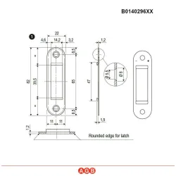 Zaczep EASY-FIX 22/82 1,2mm reg biały