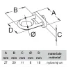 Hak na panel narzędziowy oczko 8mm Ref. 473