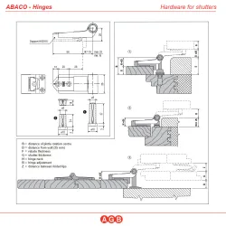 Zawias 25x56x35mm fi. 9mm AGB srebrny mat