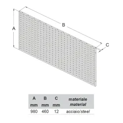 Panel narzędziowy arkusz 980x460 niebieski Ref. 471