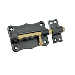 Zasuwka stalowa 85x56mm czarna mod. 384