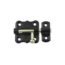 Zasuwka stalowa czarna 40x38mm mod. 384