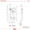 Zamek na wkładkę 90/50 cynkowany z dźwignią czoło 18x238mm PATENT