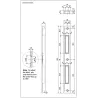 Zaczep kątowy 20x208x10mm cynkowany prostokątny do zamków PATENT