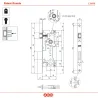 Zamek na wkładkę z dźwignią 90/50 brązowy F22 t.9 PATENT GRANDE