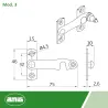 Zamknięcie okna 75mm mosiężne LEWE AMIG mod.3