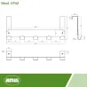 Wieszak na drzwi 5-punktowy 435x172mm  czarny mod. CP42