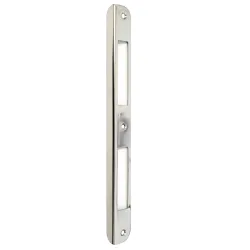Zaczep kątowy 210x20x10mm nikiel połysk zaokrąglony do zamków PATENT i SICUREZZA