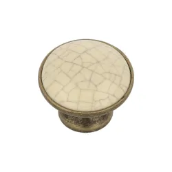 Gałka meblowa złoto antyczne z ceramiką 29mm mod. 822-29