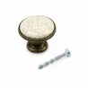 Gałka meblowa złoto antyczne z ceramiką 29mm mod. 822-29