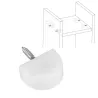 Podpórki meblowe plastikowa z wkrętem biale 19x14mm 8szt. mod.165