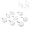 Podpórki meblowe plastikowe białe z wkrętem13x10mm 8szt. mod.165