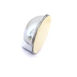 Odbój drzwiowy 50x22mm chrom / biały odbojnik podłogowy mod. 402