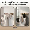 Wieszak CM39 4-haczyki składane 420x70  akacja/czarny (D)