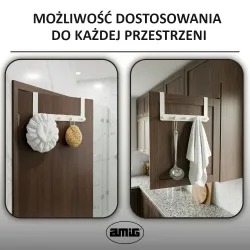 Wieszak na drzwi 5-punktowy 42cm jasny beż mod. CP41
