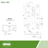 Zawias do drzwi 95x52mm stal biały rozłączny LEWY (pl) mod. 405