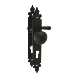 Klamko-gałka stała na wkładkę 72 czarna szyld 270x36mm mod. 106PB72