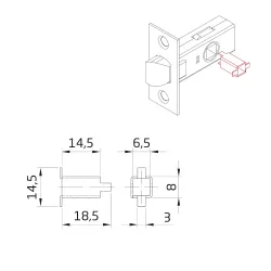 Redukcja otworu trzpienia 8/6mm AMIG