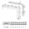 Wspornik półki brąz 80x117mm mod. LEONARDO, 2szt.