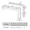 Wspornik półki beż 144x240mm mod. LEONARDO, 2szt. TA