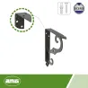 Wspornik półki ornamentalny stal czarny 115x150mm mod.2