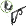 Wspornik półki ornamentalny stal czarny 115x150mm mod.2