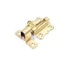 Zasuwka meblowa 40x38mm mosiądzowana z wysokim zaczepem mod. 384