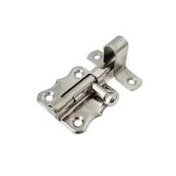 Zasuwka meblowa 40x38mm niklowana z wysokim zaczepem mod. 384