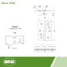 Zawias do drzwi 60x40mm stal nierdzewna INOX rozłączny LEWY (pl) mod. 2066