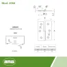 Zawias do drzwi 60x40mm stal nierdzewna INOX rozłączny PRAWY (pl) mod. 2066