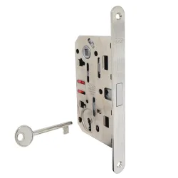 Zamek magnetyczny na klucz 90/50 nikiel satyna F18 Mediana POLARIS 2XT