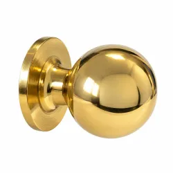 Gałka meblowa mosiężna 25mm kuleczka na szyldzie mod. 350