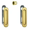 Uchwyty wpuszczane owalne 152x36mm mosiężne mod. SCIVOLA-F + uchwyt na palec
