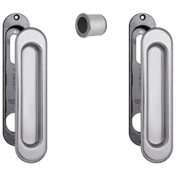 Uchwyty wpuszczane owalne 152x36mm chrom połysk SCIVOLA-F + uchwyt na palec