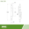 Zawias meblowy ozdobny 100x18mm czarny mod. 555