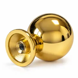 Gałka meblowa 32mm złota kulka z podstawką mod. 60