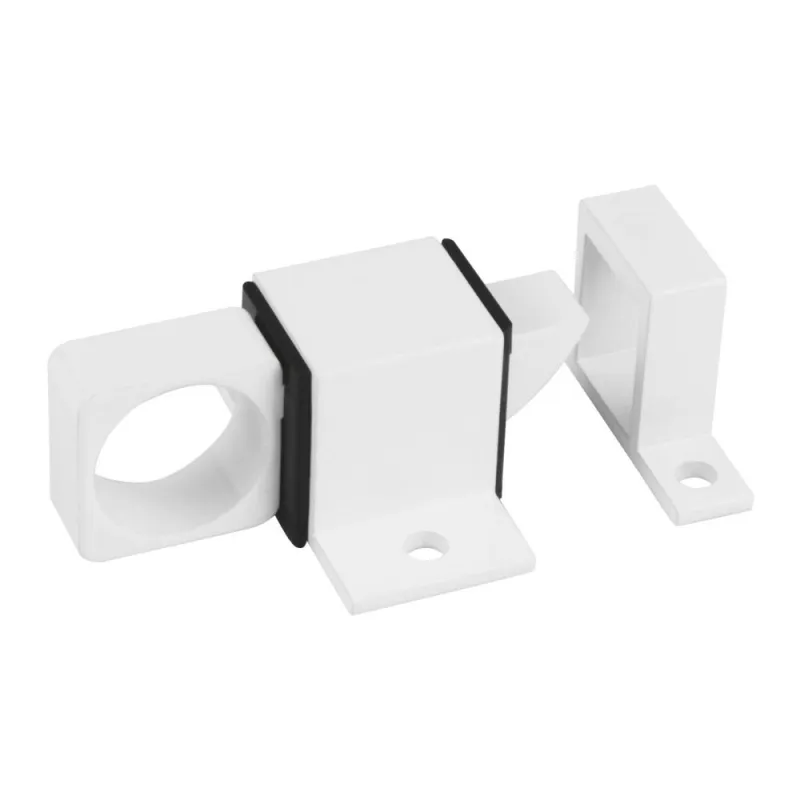 Zasuwka zatrzaskowa aluminiowa biała 22x40mm mod. 960
