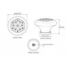 Gałka meblowa ceramiczna 45mm biała malowana kwiaty Decore Floreale IT-P48