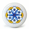 Gałka meblowa ceramiczna 45mm biała malowana kwiaty Decore Floreale IT-P48