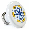 Gałka meblowa ceramiczna 45mm biała malowana kwiaty Decore Floreale IT-P48
