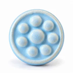 Gałka meblowa ceramiczna 30mm kropki niebiesko złota