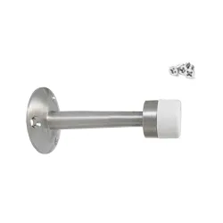 Odbój drzwiowy 73mm mosiężny chrom mat / biały odbojnik ścienny mod. 600