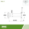 Wizjer do drzwi 60-85mm fi.16mm złoto antyczne mod. 5 z klapką