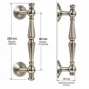 Pochwyt drzwiowy odchylony 250mm mosiężny chrom mat mod.11