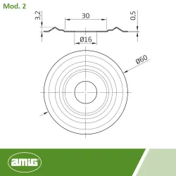 Szyld wizjera mod.2-16x60 złoto antyczne
