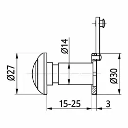 Wizjer 4-fi14, 15-25mm mosiądz lakier.