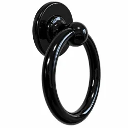 Kołatka drzwiowa Bull Ring 127mm czarna okrągła
