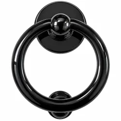 Kołatka drzwiowa Bull Ring 127mm czarna okrągła
