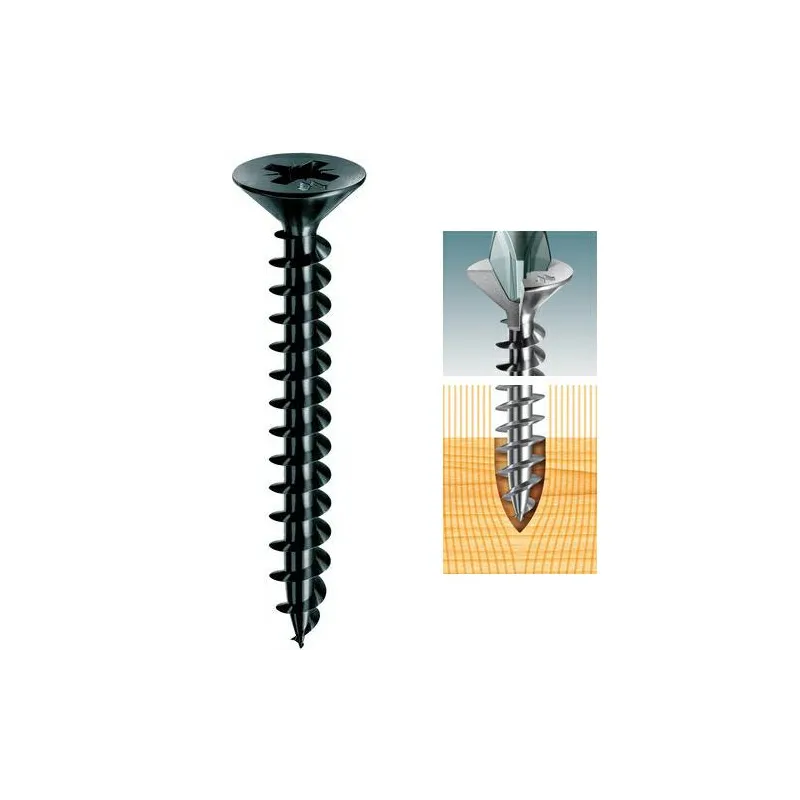 Wkręty czarne 3,5x20mm PZ2 łeb stożkowy Panelvit 100szt.